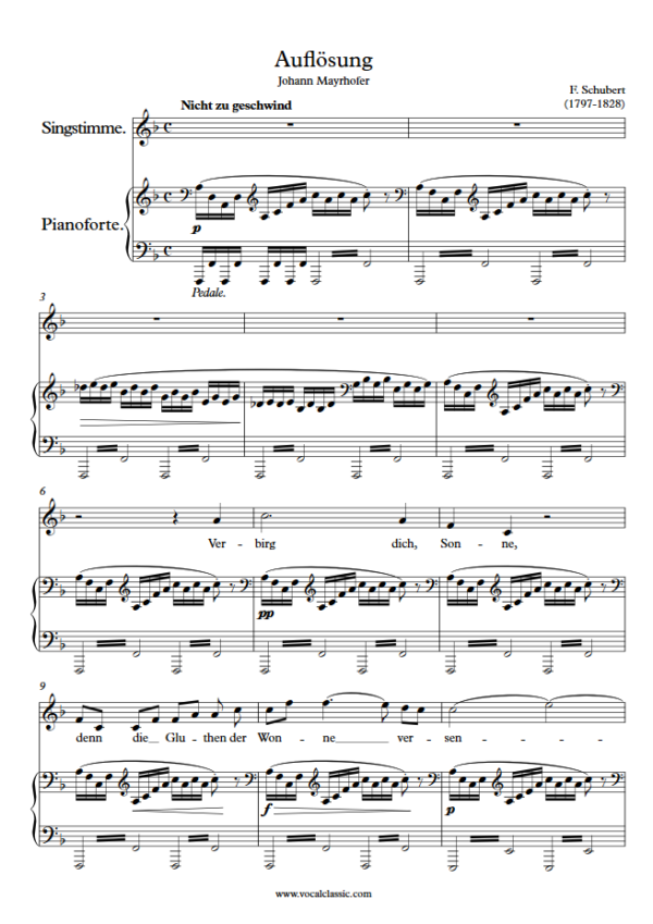 F. Schubert : Auflösung (F Key) PDF 2023 한예종 여자 입시곡 Sheet music