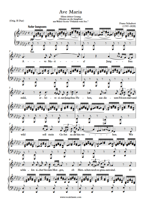 F. Schubert : Ave Maria (Gb Key) PDF Sheet music