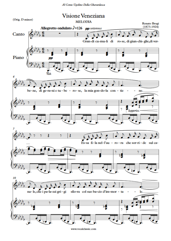 R. Brogi : Visione Veneziana (Bb minor Key) PDF Sheet music