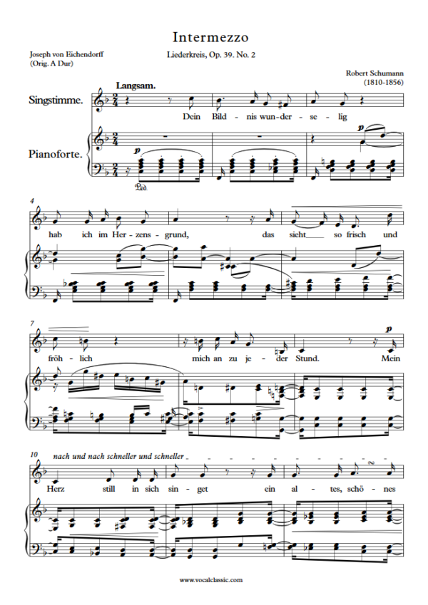 R. Schumann : Intermezzo (F Key) PDF Sheet music